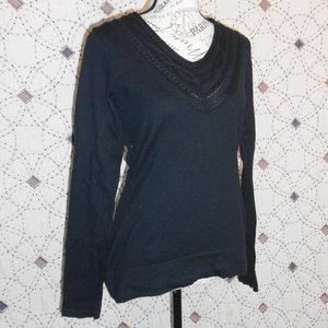 GUC Banana Republic Black V-neck Wool Sweater M